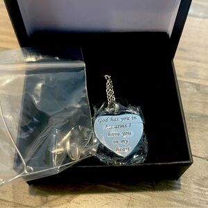 New cremation stainless steel 22inch chain heart pendant necklace w/funnel